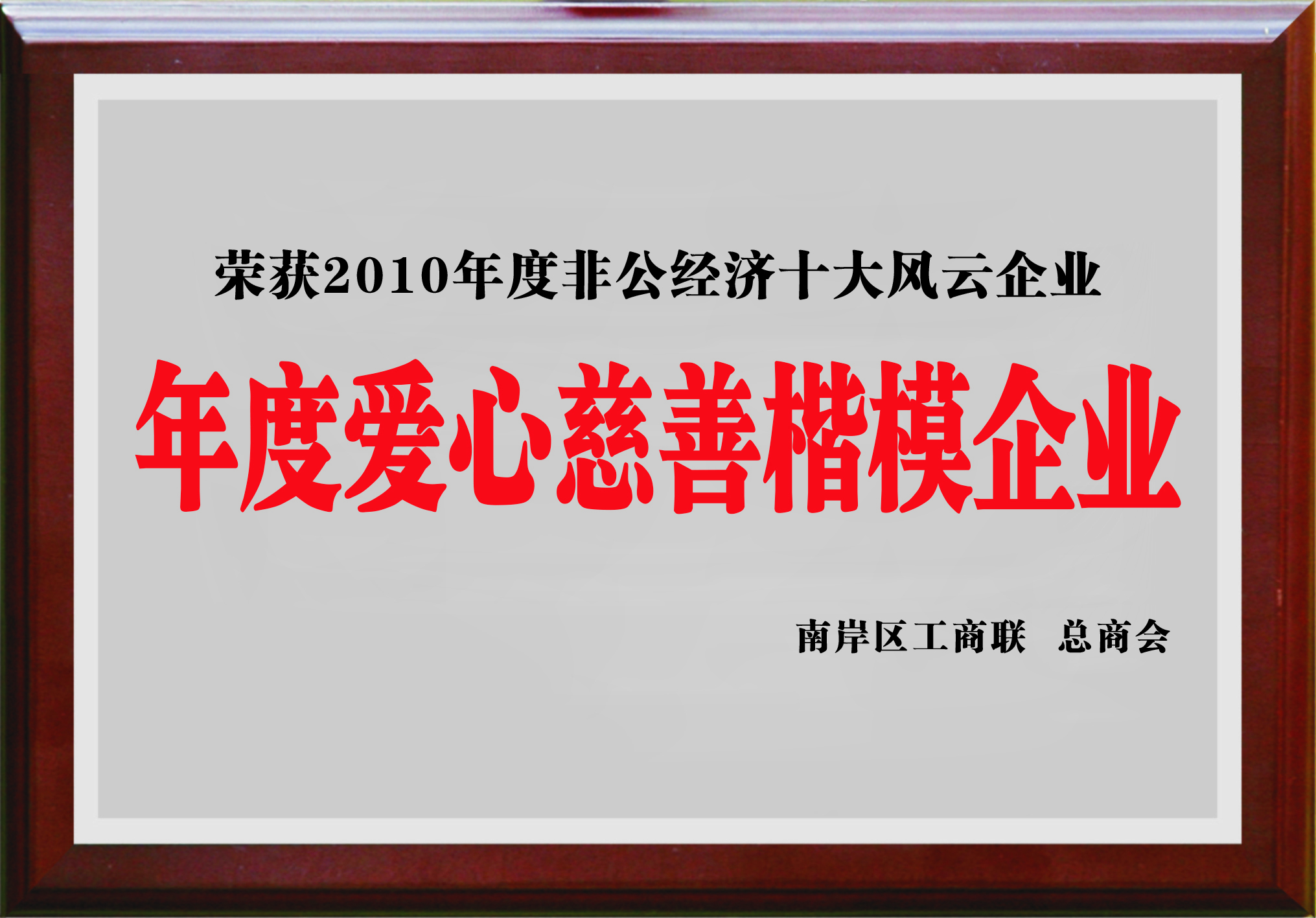 年度爱心慈善楷模企业